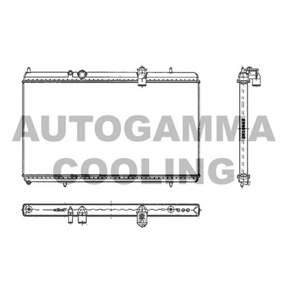 Foto Radiador, refrigeración del motor AUTOGAMMA 103642