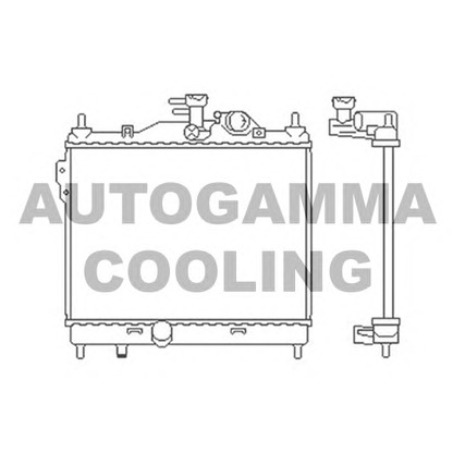 Foto Radiador, refrigeración del motor AUTOGAMMA 103668