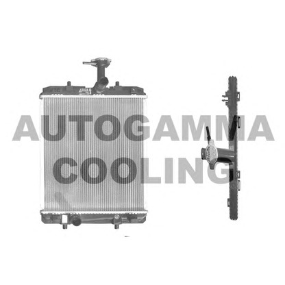 Photo Radiator, engine cooling AUTOGAMMA 103683