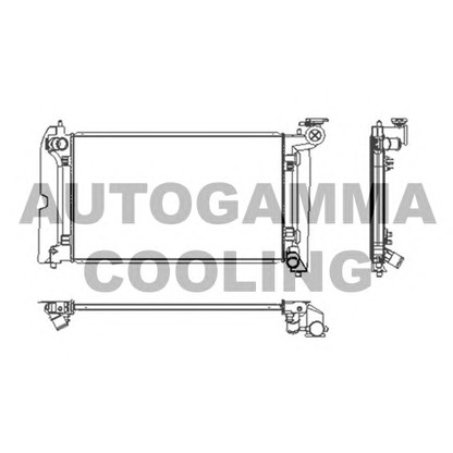 Photo Radiator, engine cooling AUTOGAMMA 103756