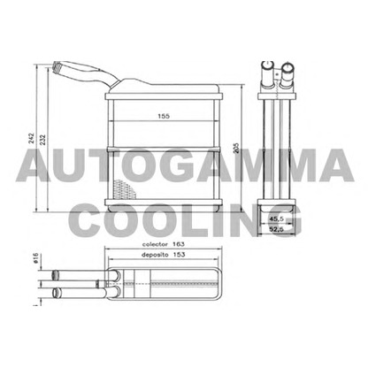 Photo Heat Exchanger, interior heating AUTOGAMMA 103810