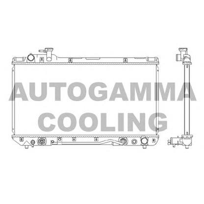 Photo Radiator, engine cooling AUTOGAMMA 104000