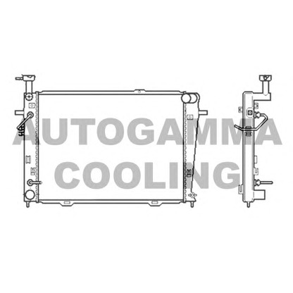 Photo Radiator, engine cooling AUTOGAMMA 104012