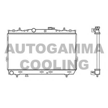 Photo Radiator, engine cooling AUTOGAMMA 104083