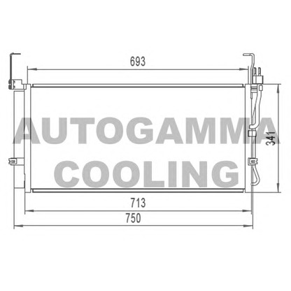 Photo Condenser, air conditioning AUTOGAMMA 104097