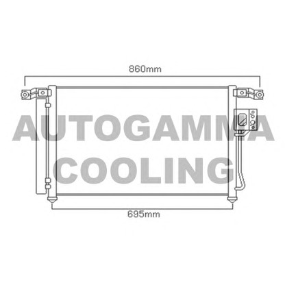 Photo Condenser, air conditioning AUTOGAMMA 104099