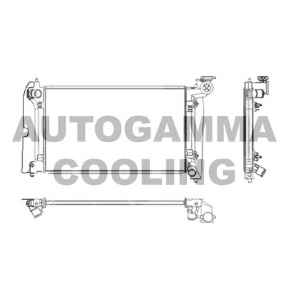 Foto Radiador, refrigeración del motor AUTOGAMMA 104164
