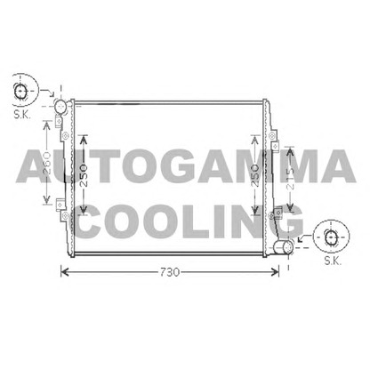 Photo Radiateur, refroidissement du moteur AUTOGAMMA 104245