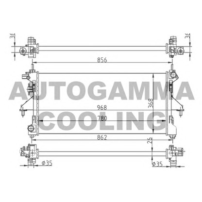 Foto Kühler, Motorkühlung AUTOGAMMA 104255