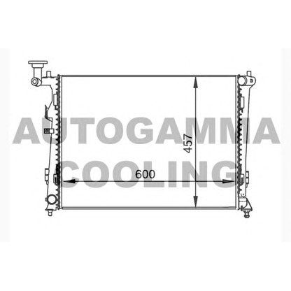 Photo Radiator, engine cooling AUTOGAMMA 104272