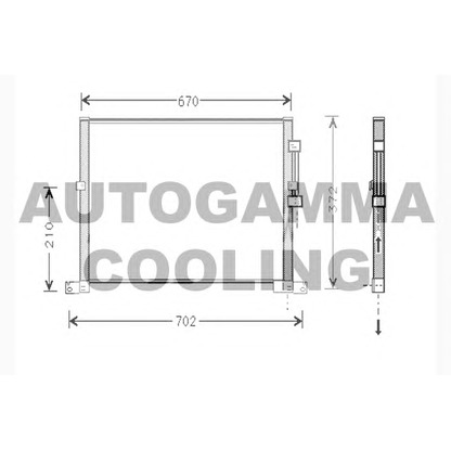 Photo Radiator, engine cooling AUTOGAMMA 104301