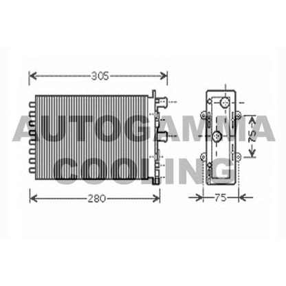 Photo Heat Exchanger, interior heating AUTOGAMMA 104429