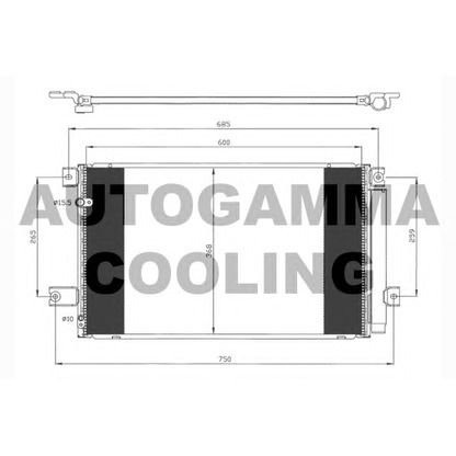 Photo Condenser, air conditioning AUTOGAMMA 104445