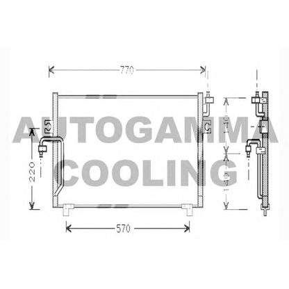 Photo Condenser, air conditioning AUTOGAMMA 104472
