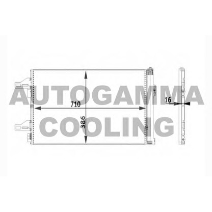 Photo Condenser, air conditioning AUTOGAMMA 104480