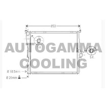 Zdjęcie Chłodnica, układ chłodzenia silnika AUTOGAMMA 104502