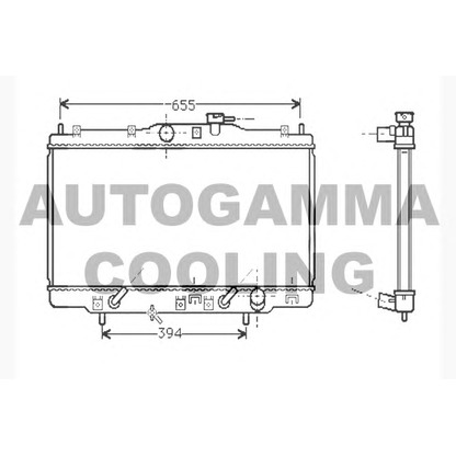 Foto Radiador, refrigeración del motor AUTOGAMMA 104513