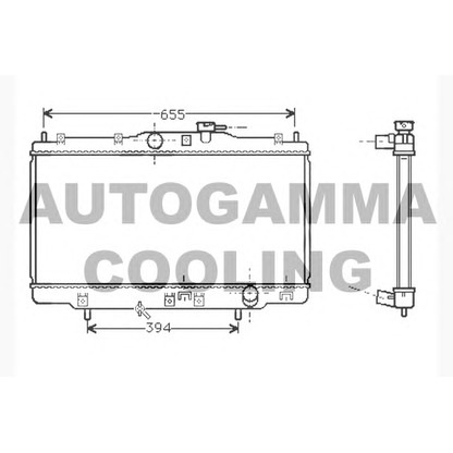 Photo Radiator, engine cooling AUTOGAMMA 104514