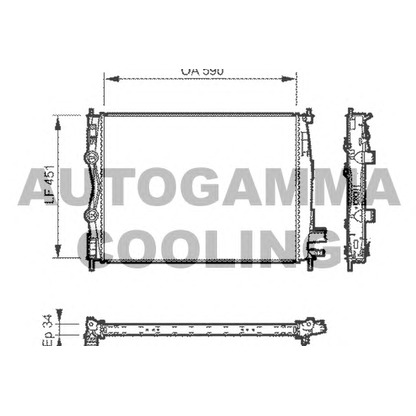 Foto Radiatore, Raffreddamento motore AUTOGAMMA 104530