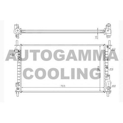 Zdjęcie Chłodnica, układ chłodzenia silnika AUTOGAMMA 104542