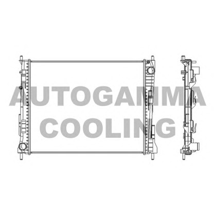 Photo Radiator, engine cooling AUTOGAMMA 104561