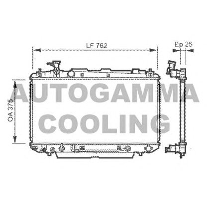 Photo Radiator, engine cooling AUTOGAMMA 104567