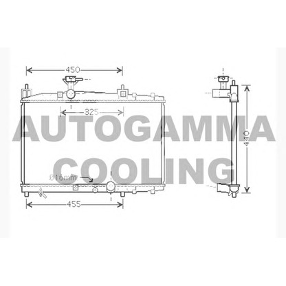 Zdjęcie Chłodnica, układ chłodzenia silnika AUTOGAMMA 104571