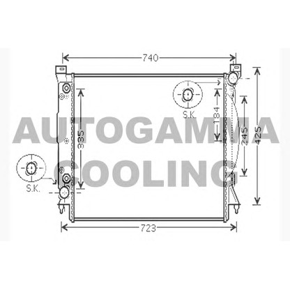 Photo Radiator, engine cooling AUTOGAMMA 104590