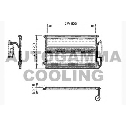 Photo Condenser, air conditioning AUTOGAMMA 104625