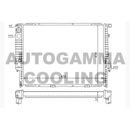 Photo Radiator, engine cooling AUTOGAMMA 104629
