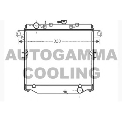 Photo Radiator, engine cooling AUTOGAMMA 104738