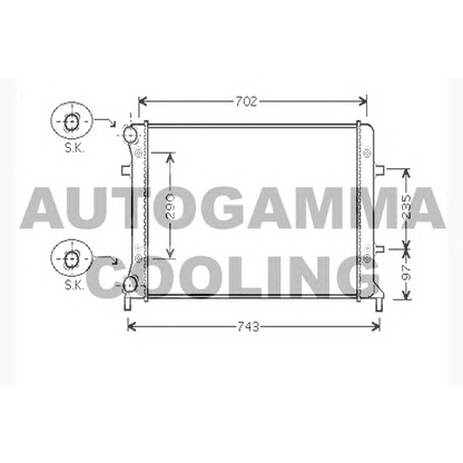 Foto Radiador, refrigeración del motor AUTOGAMMA 104749