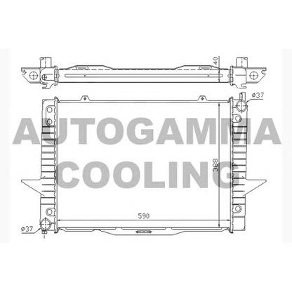 Photo Radiator, engine cooling AUTOGAMMA 104753