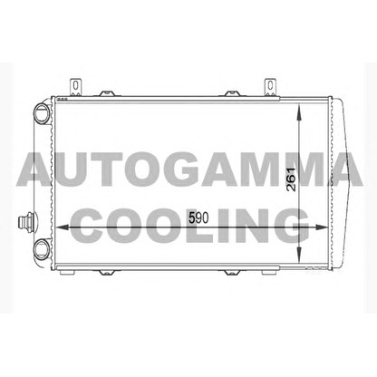 Photo Radiator, engine cooling AUTOGAMMA 104756