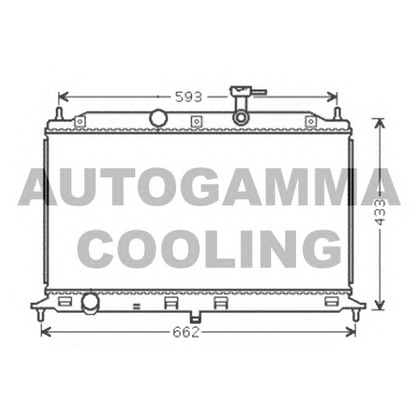 Photo Radiator, engine cooling AUTOGAMMA 104845