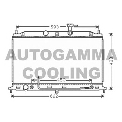 Photo Radiator, engine cooling AUTOGAMMA 104846