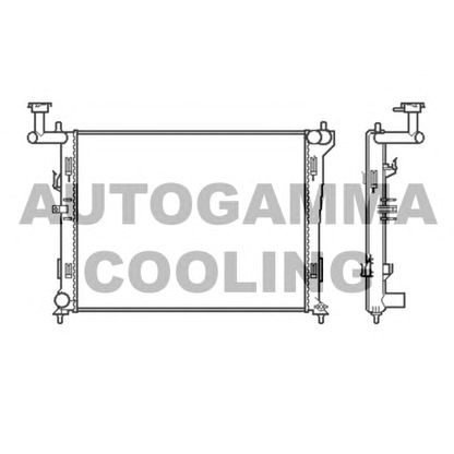 Foto Radiador, refrigeración del motor AUTOGAMMA 105047