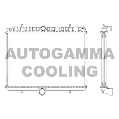 Foto Radiador, refrigeración del motor AUTOGAMMA 105123