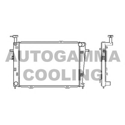 Photo Radiator, engine cooling AUTOGAMMA 105581