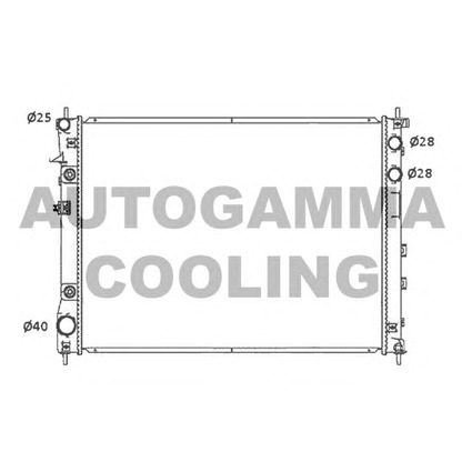 Photo Radiator, engine cooling AUTOGAMMA 105652