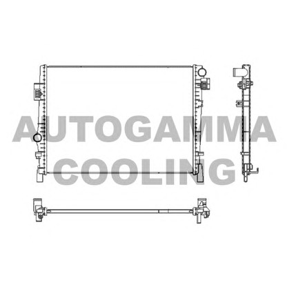 Photo Radiator, engine cooling AUTOGAMMA 105693