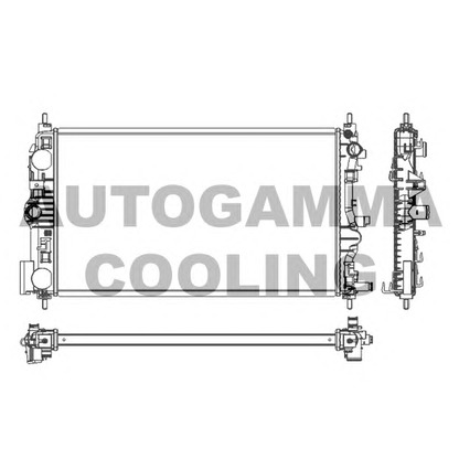 Photo Radiator, engine cooling AUTOGAMMA 105787