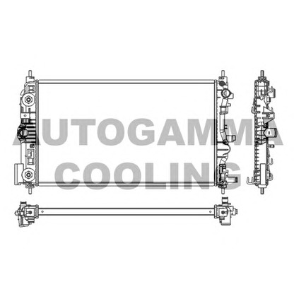 Photo Radiator, engine cooling AUTOGAMMA 105788