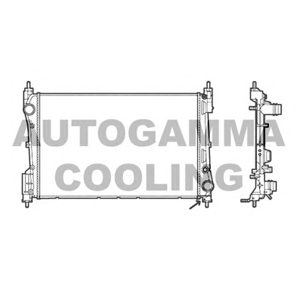 Photo Radiator, engine cooling AUTOGAMMA 105791