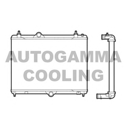 Photo Radiator, engine cooling AUTOGAMMA 105987
