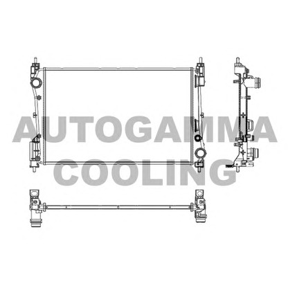 Foto Radiador, refrigeración del motor AUTOGAMMA 107005