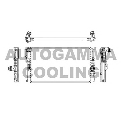Photo Radiator, engine cooling AUTOGAMMA 107161