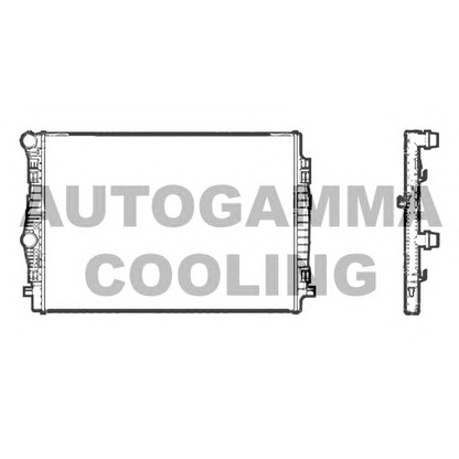 Photo Radiator, engine cooling AUTOGAMMA 107199