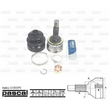 Photo Joint Kit, drive shaft PASCAL G10538PC