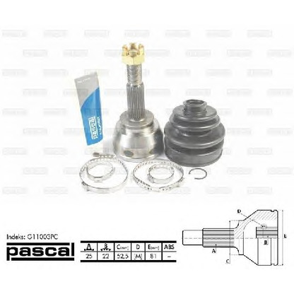 Photo Joint Kit, drive shaft PASCAL G11003PC